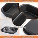Tlence 3 Pack Low Entry Cat Litter Box, 23" Open Top Pet Litter Pan for Kitten, Extra Large Senior Cat Travel Toilet, Shallow Potty Tray Boxes for Indoor Outdoor Frail Handicap Disabled Elderly Cats
