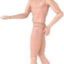 14 Moveable Jointed Doll Male Nude Doll Naked Body Move Doll, Body Dolls, Doll DIY Interactive Dolls Boyfriend (Khaki)