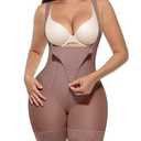 SHAPELLX Full Body Shapewear for Women Tummy Control Fajas Colombianas Butt Lifting Invisible Bodyshaper (Mauve Brown Medium)