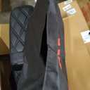 One-Piece Driver and Passenger Seat with Diamond Pattern Stitching Fit for Harley Touring Road King 1997-2007 Street Glide 2006-2007 (Black Stitching)