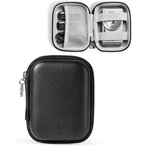 Digital Camera Case for CAMKORY, KODAK PIXPRO FZ45/FZ55, Canon IXUS 285 HS, Lecran, Small Travel Compact Camera Holder with Mesh Pocket for Accessories SD Card (Black)