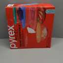 Pyrex Mixing Bowl Set: 322 1qt, 323 1.5qt, 325 2.5qt, 326 4qt Glass Bowls with 322-PC Green, 323-PC Orange, 325-PC Cadet Blue & 326-PC Red Lids - Made in USA