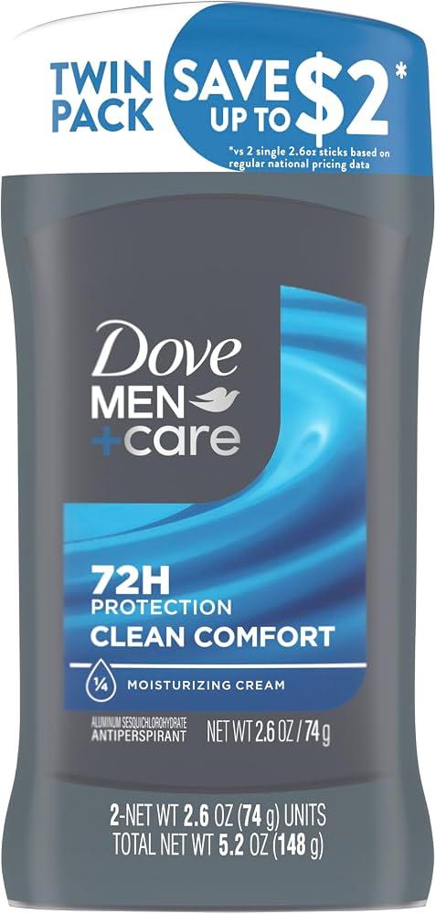 Dove Men+Care Antiperspirant Deodorant 48-Hour Wetness Protection Clean Comfort Non-Irritant Deodorant for Men 2.7 oz, 12 Count