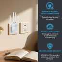WiFi Extender Signal Booster for Home Office,WiFi Repeater Dual-Band 2.4GHz 5GHz Wireless Amplifier with Ethernet Port,Supports 90+ Devices,Mesh Compatible,Whole Home WiFi Coverage 15000 Sq.ft (White)