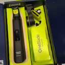Philips Norelco OneBlade 360 Hybrid Face, Electric Beard Trimmer and Shaver, with 360 Blade Technology, 1x 360 Blade for Face, 5in1 Adjustable Comb, Model QP2724/90 (Black & Lime Green)