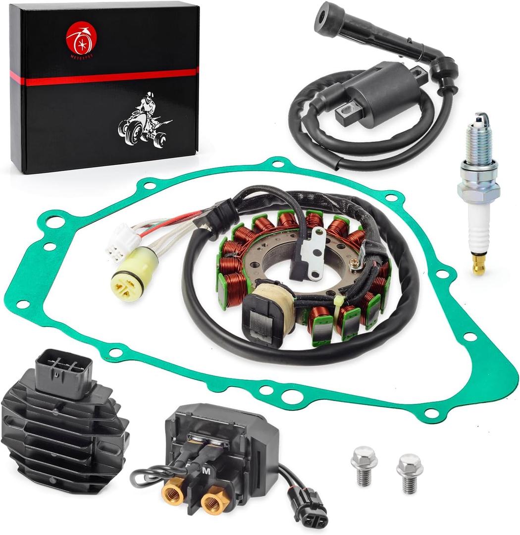 Magneto Stator Rectifier Ignition Coil Relay Gasket kit Compatible with Yamaha GRIZZLY 600 1999 2000 2001 Magneto Stator Rectifier Ignition Coil Relay Gasket kit Compatible with Yamaha GRIZZLY 600 1999 2000 2001