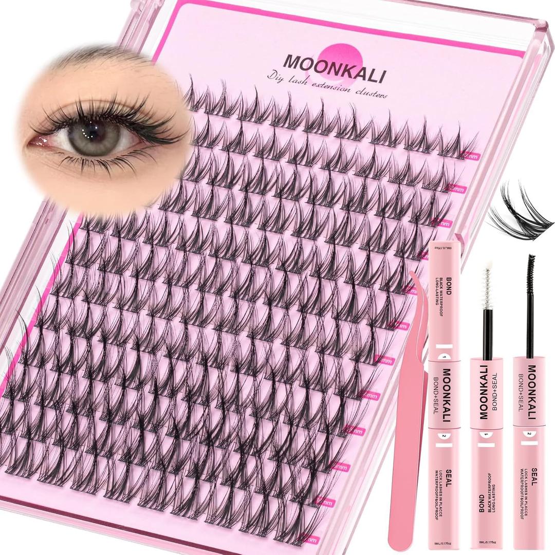 Wispy Lash Clusters Kit Natural Eyelash Extension Kit 10-16MM Manga Cluster Eyelash Extensions Kit Waterproof Lashes Clusters Glue 120Pcs Individual Lashes Handmade Versatile Eyelashes Clusters Kit