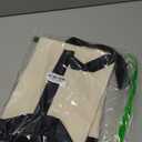 TOPDesign 1 | 3 | 6 | 30 Pack Canvas Tote Bag with an External Pocket, Reusable Grocery Shopping Bag, Top Zipper Closure, Daily Essentials (Black/Natural Pack of 1)