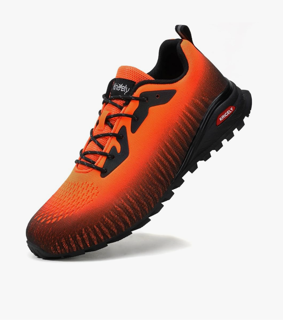 Kricely Men's Trail Running Shoes Fashion Walking Hiking Sneakers for Men Tennis Cross Training Shoe Outdoor Snearker Mens Casual Workout Footwear, Size 9