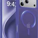 Magnetic for iPhone 17 Pro Case,[Anti-Slip][Compatible with MagSafe][Military Grade Drop Protection] Shockproof Protective Translucent Matte Phone Case for iPhone 17 Pro Case,Cobalt Blue