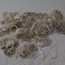 Hicarer 30 Pcs Baptism Key Ring Bautizo Recuerdos De Bautizo Para Cross Wooden Keychain with Organza Gift Bags Baptism Favor (White Pearls) (White Pearls)