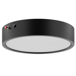 ZAGO 7 Inch Flush LED Lights with Emergency Battery Backup, Wafer Round Disk Light Emergency Kit, Edgelit, 120-277V, Dimmable, 15W, 920LM, 5CCT Selectable, ETL/Wet Rated, Black