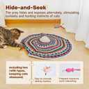 Potaroma Cat Toys Chargeable, 3in1 Hide and Seek, Automatic Interactive Fun, Fluttering Butterfly, Moving Feather, Kitten Wand, Indoor Kitty Exercise Kicker 22.8 Inch Cover for All Breeds