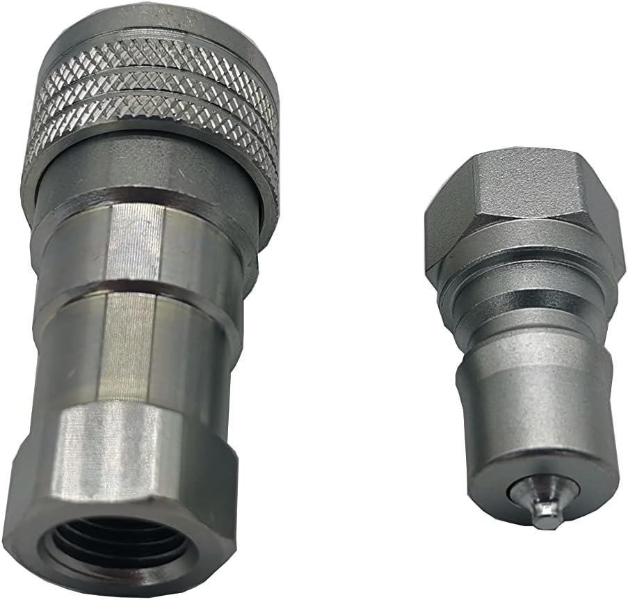 Quick Disconnect Hydraulic Coupler/Coupling 7241-B 1/4 Inch NPT (1 Set)