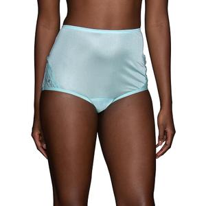 Vanity Fair Women's Perfectly Yours High Waisted Brief Panties, Nylon-(Pack of 1) Blue Size 2XL