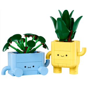 LEGO Botanicals Happy Plants Building Toy for Kids, Girls, and Boys 9+ - Playroom Decor for Desk or Shelf - Birthday Gift Idea for Young Gardeners - Artificial Indoor Plant for Play & Display - 10349