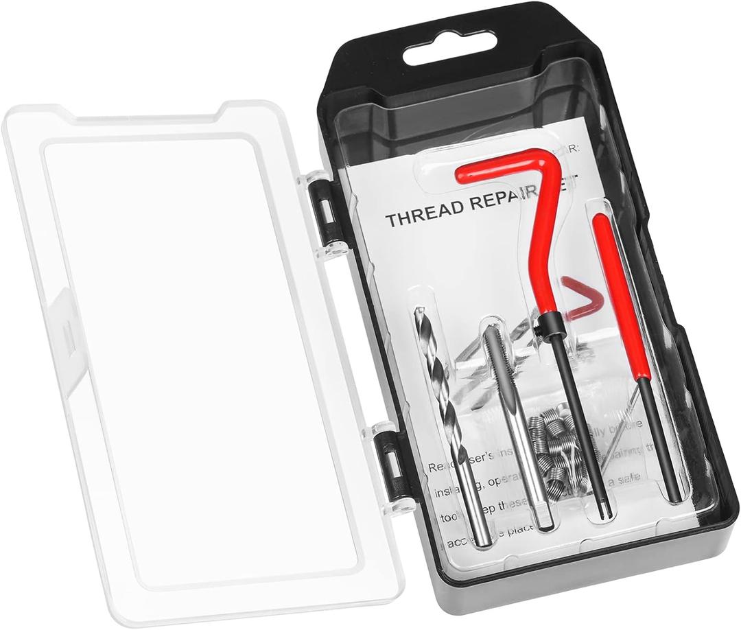 Thread Repair Kit M5 X 0.8mm, Metric Thread Repair Insert Kit Compatible Hand Tool Set for Damaged Thread and Auto Repairing
