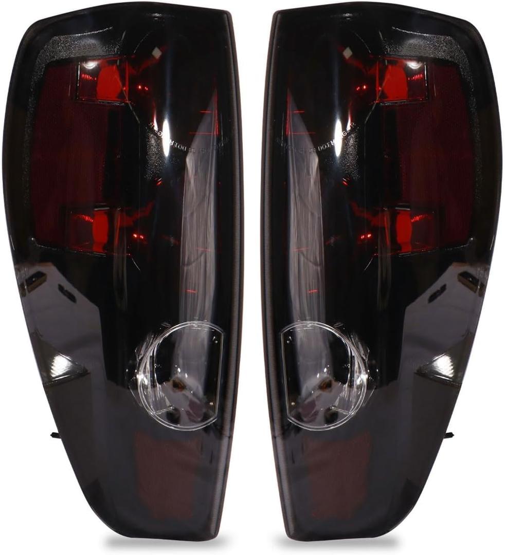 Tail Light Black Smoked Lens Compatible With 2004-2012 Colorado GMC Canyon Driver and Passenger Side Taillight