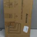 Astercook Deep-Carbonized Bamboo Cutting Boards for Kitchen with Wood Storage Stand, Reversible Charcuterie & Chopping Boards with Juice Grooves and Easy-Grip Handles, Knife-Friendly, Kitchen Gift