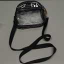 MoKo Clear Bag Stadium Approved for Women, Large Capicity Crossbody Bag with 2 Pockets and Zipper (Medium, Black)