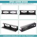 Shimeyao Clamps Rack Organizer Wall Mount Spring C Clamps Holder Tool Storage 16.7 x 4.5 x 3 Inches for Small Tools Garage Shed Pegboard Workshop Home