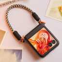 Magnetic Holder Case for Motorola Razr 2024 / Razr 2025 Camera Case Vintage Cover Cute 3D Cool Unique Design with Removable Neck Strap Lanyard for Girls Women(Black, razr 2024/2025)