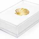 Fengzhe Acrylic Guest Towel Napkin Holder, Clear Bathroom Paper Hand Towels Storage Tray, Disposable Paper Towel Holder for Bathroom, Kitchen, Parties, Weddings, and Various Events 9.5''x5.5x2" (Transparent)