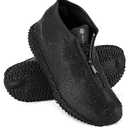 Zbyoujer Waterproof Rain Shoe Covers, Silicone Overshoes with Zipper Non-slip Galoshes for Men and Women