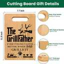 3 x Dad Gifts from Daughter Fathers Day, Best Dad Birthday Gifts from Daughter Son, Unique Cutting Board Gift for Dad, Cool Birthday Gift for Dad, The Grillfather Cutting Board for Daddy Stepdad New Dad