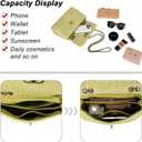 Tweed Crossbody Bag for Women,Elegant Quilted Shoulder Bag for Women,Evening Clutch for Weddings