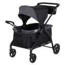 Baby Trend Expedition 2-in-1 Push or Pull Wagon with Canopy, Madrid Black