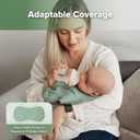 haakaa Muslin Burp Cloths for Baby, 100% Organic Cotton, Large 22.8''x11.4'', 2pcs (Wheat + Seafoam)