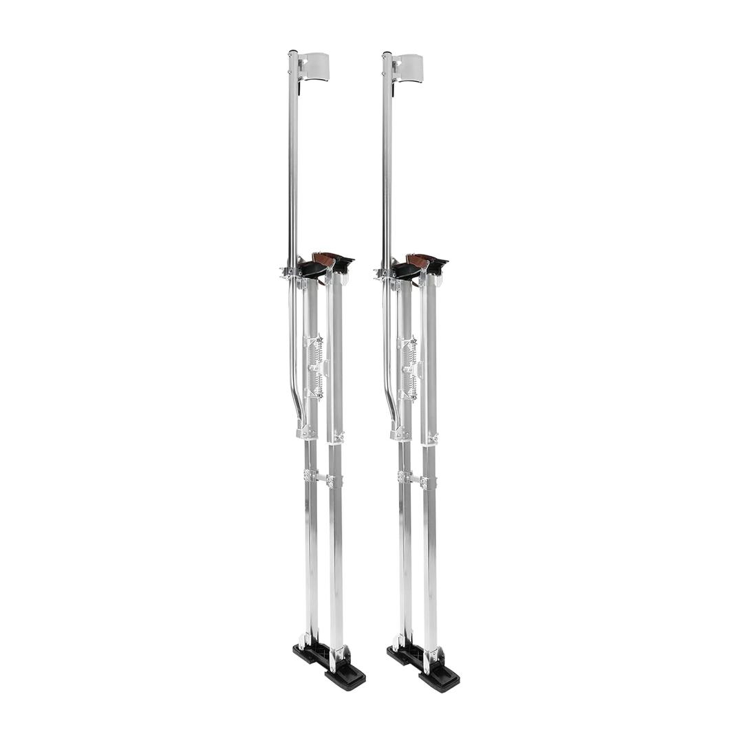 48 inch -64 inch Professional Grade Adjustable Drywall Stilts Taping Paint Stilt Aluminum Tool Stilt for Painting Painter Taping Silver (48''-64'')