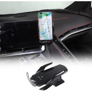 Car Phone Mount Fit for Chevrolet Corvette C8 2020-2025, Cell Phone Holder for Center Console Navigation Screen, Handsfree Car Phone Stand, with Wireless Charger Holder - Style C