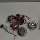 Partsam 5pcs 2 inch Red 4 LED Round Sealed Trailer Clearance Marker Light [DOT Approved] Mount Grommet/Pigtails Hardwired