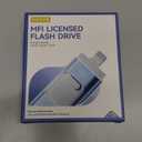 Apple MFi Certified 128GB Flash Drive for iPhone Thumb Drive Photo Stick, USB Memory Stick iPhone Flash Drive for Photos Videos, High Speed Jump Drive Compatible for iPhone/iPad/Android/PC (Blue)