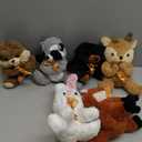 Syhood 6 Pcs Large Woodland Stuffed Animals 11.8 Inch Plush Bear Deer Fox Squirrel Rabbit Raccoon Stuffed Woodland Toys Wild Plush Animal for Birthday Gifts Baby Shower Wedding Party Decor