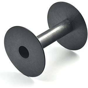 Bluemoona 10 Pcs - Empty Bobbin Round Hard Plastic Wire SPOOLS END Clear 4 Ribbon Lace Line 92.5mmx117mm Black