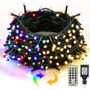 Twinkle Star Christmas String Lights, 66ft 200 LED Color Changing Tree Light Plug in 11 Modes Functions Warm White & Multicolor with Remote Timer, Connectable for Outdoor Indoor Xmas Party Decorations Twinkle Star Christmas String Lights, 66ft 200 LED Color Changing Tree Light Plug in 11 Modes Functions Warm White & Multicolor with Remote Timer, Connectable for Outdoor Indoor Xmas Party Decorations