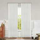 Cream Pinch Pleated Blackout Curtain Panel for Bedroom Living Room Window Treatment Thermal Insulated Room Darkening Drapes 95 Inches Long with 9 Hooks (Ring not Include), 40"x95"x2