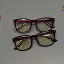 Livho High Tech Blue Light Glasses - Advanced Blue Light Blocking Computer Glasses - Screen Fatigue & UV Protection (Wine Red,Dark Purple)