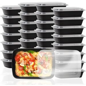 30 Pack Meal Prep Containers 38oz, Plastic To Go Food Containers with Lids, BPA-Free, Microwave/Dishwasher/Freezer Safe
