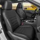 HKZ Fit RAV4 Hybrid Car Seat Covers Set for 2019 2020 2021 2022 2023 2024 2025 Toyota RAV4 Hybrid Model Only LE,XLE,Limited,Woodland Edition,XLE Premium- 5 Seats Full Set Leather(Black)