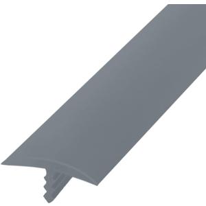T Rubber Trim Molding, Fit 3/4 inch Edge, Shelf Edging Banding, Center Barb Tee Moulding for Tables, Floor Transition Strip, Machines Decorative, Gray, 20FT