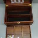 Public House Locking Wooden Keepsake Box, Customizable Design With Adjustable Tray. Large Wooden Box with Hinged Lid for Wedding and Memory Keepsakes (12 x 8.5 Inch, Walnut)