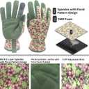 Thorn Proof&Puncture Resistant Gardening Gloves with Grip,Garden Glove for Women, Leather Yard Work Gifts (Green, L)