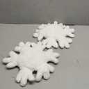 Huwena 2 Pcs Winter Snowflake Pillows Decorative Winter Snowflake Throw Pillows White Pillow Plush Cute Pillow for Couch Sofa Bed Decoration (11.81 Inch)