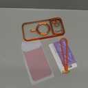 Meifigno Designed for iPhone 17 Pro Max Case 6.9", [Glitter Card & Wrist Strap] [Compatible with MagSafe] [2X HD Screen Protectors] Surround Raised Lens Protection for 17 ProMax Case, Cosmic Orange