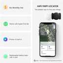 GPS Tracker for Vehicles, 2PCS Mini Hidden Vehicles Tracker with Magnetic Case, Work with Find My (iOS Only), No Monthly Fee, No Subscription (Black)