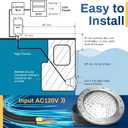 50FT AC120V LED Pool Lights, 10 Inch 35W Pure White Pool Light, Only for Replacement of 10 Inch Underground Pool Niches, Input Voltage AC 120V